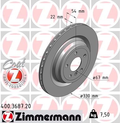 Brake Disc ZIMMERMANN 400368720