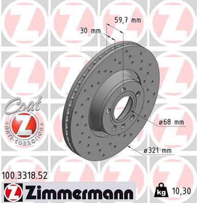 Brake Disc ZIMMERMANN 100331852