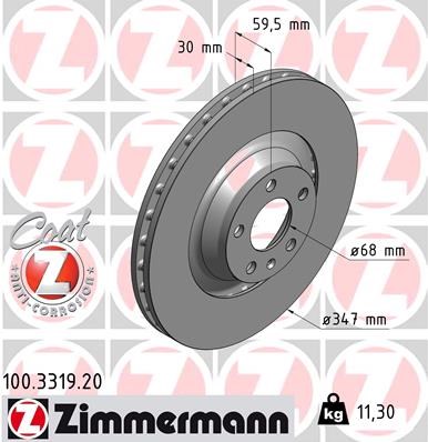 Brake Disc ZIMMERMANN 100331920