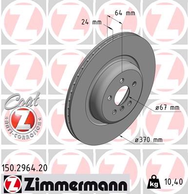 Brake Disc ZIMMERMANN 150296420