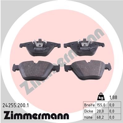 Brake Pad Set, disc brake ZIMMERMANN 242552001