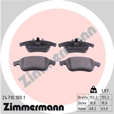 Brake Pad Set, disc brake ZIMMERMANN 247101801