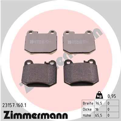 Brake Pad Set, disc brake ZIMMERMANN 231571601
