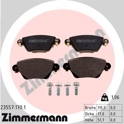 Brake Pad Set, disc brake ZIMMERMANN 235571701