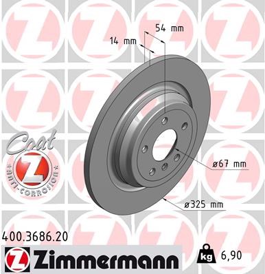 Brake Disc ZIMMERMANN 400368620
