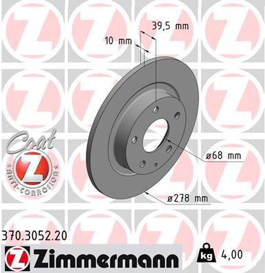 Brake Disc ZIMMERMANN 370305220