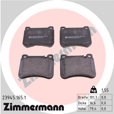Brake Pad Set, disc brake ZIMMERMANN 239451651