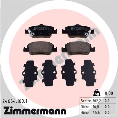Brake Pad Set, disc brake ZIMMERMANN 246641601