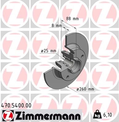 Brake Disc ZIMMERMANN 470540000