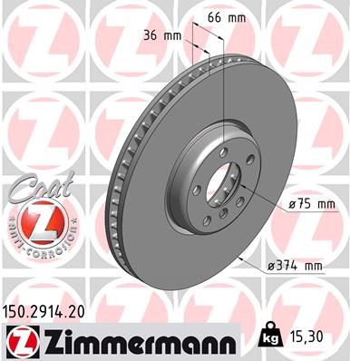 Brake Disc ZIMMERMANN 150291420