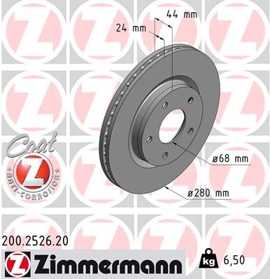 Brake Disc ZIMMERMANN 200252620