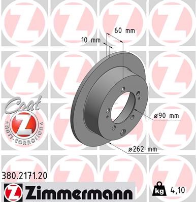 Brake Disc ZIMMERMANN 380217120