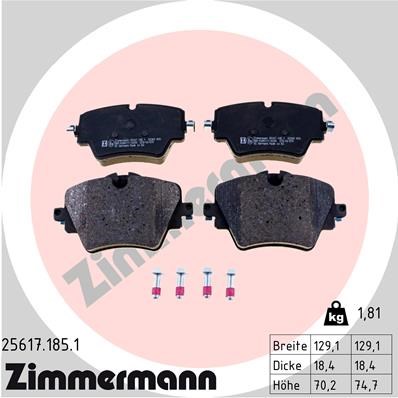 Brake Pad Set, disc brake ZIMMERMANN 256171851