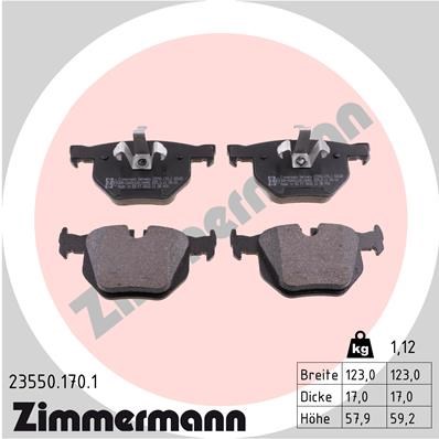 Brake Pad Set, disc brake ZIMMERMANN 235501701