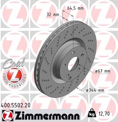Brake Disc ZIMMERMANN 400550220