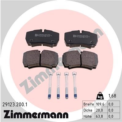 Brake Pad Set, disc brake ZIMMERMANN 291232001