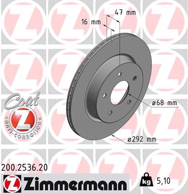 Brake Disc ZIMMERMANN 200253620