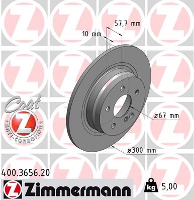 Brake Disc ZIMMERMANN 400365620