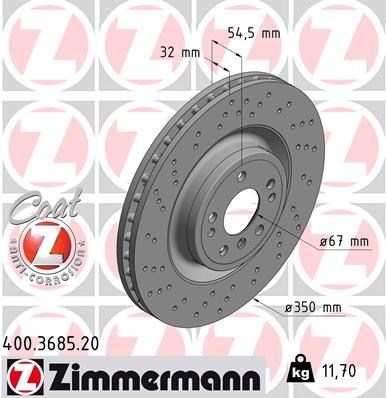 Brake Disc ZIMMERMANN 400368520
