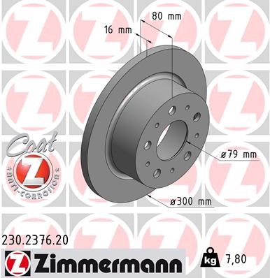 Brake Disc ZIMMERMANN 230237620