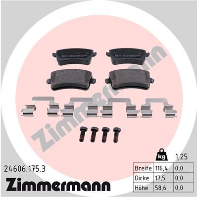 Brake Pad Set, disc brake ZIMMERMANN 246061753