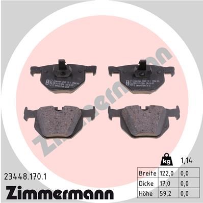 Brake Pad Set, disc brake ZIMMERMANN 234481701
