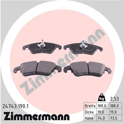 Brake Pad Set, disc brake ZIMMERMANN 247431901