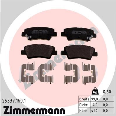 Brake Pad Set, disc brake ZIMMERMANN 253371601