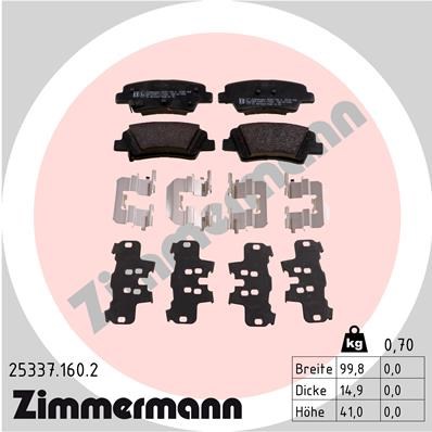 Brake Pad Set, disc brake ZIMMERMANN 253371602