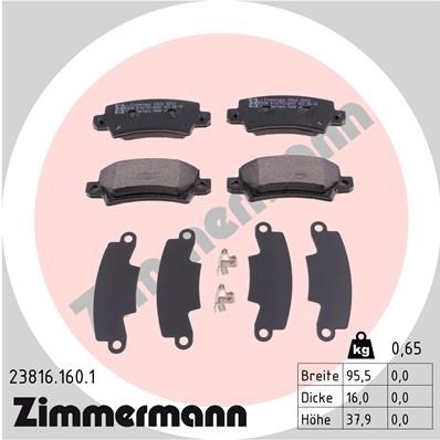 Brake Pad Set, disc brake ZIMMERMANN 238161601
