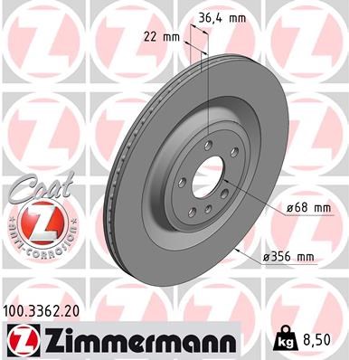 Brake Disc ZIMMERMANN 100336220