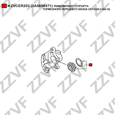Repair Kit, brake caliper ZZVF ZVCER203 2