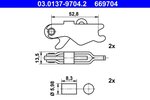 Accessory Kit, parking brake shoes ATE 03.0137-9704.2