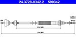 Cable Pull, clutch control ATE 24.3728-0342.2