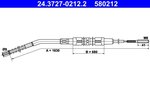 Cable Pull, parking brake ATE 24.3727-0212.2