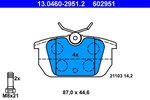 Brake Pad Set, disc brake ATE 13.0460-2951.2