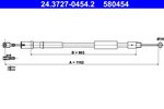 Cable Pull, parking brake ATE 24.3727-0454.2
