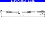 Cable Pull, parking brake ATE 24.3727-0224.2