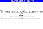 Cable Pull, parking brake ATE 24.3727-0175.2