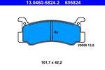 Brake Pad Set, disc brake ATE 13.0460-5824.2