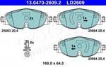 Brake Pad Set, disc brake ATE 13.0470-2609.2