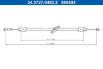 Cable Pull, parking brake ATE 24.3727-0493.2