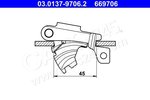 Accessory Kit, parking brake shoes ATE 03.0137-9706.2