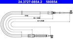Cable Pull, parking brake ATE 24.3727-0854.2