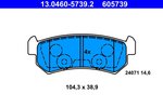 Brake Pad Set, disc brake ATE 13.0460-5739.2
