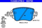 Brake Pad Set, disc brake ATE 13.0460-2790.2