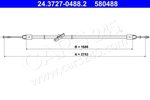 Cable Pull, parking brake ATE 24.3727-0488.2