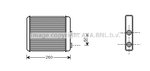 Heat Exchanger, interior heating AVA QUALITY COOLING OL6259