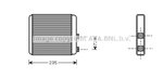 Heat Exchanger, interior heating AVA QUALITY COOLING OL6321