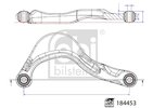 Control/Trailing Arm, wheel suspension FEBI BILSTEIN 184453